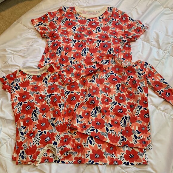 🌺 Winter Water Factory Organic Matching Family Poppy Bundle 3M, 12M, Adult S - Picture 1 of 11